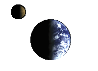 Earth/Moon from Galileo as it was leaving Earth space for Jupiter